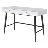 Modern Design Fasion Metal Frame Wooden Office Table 2 Drawer For Office