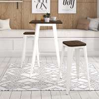 new design metal legs square bar table