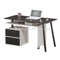 Innovate folding computer desk with cabinet