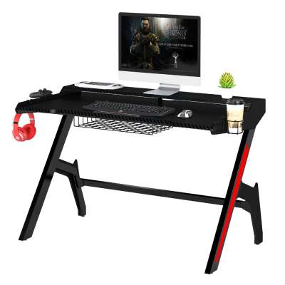 Gaming Desk with bracket and cup holder and earphone hook