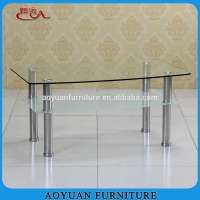 China furniture high glossy painting and glass table