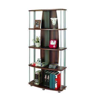 Wooden type wall mounted book store library book rack