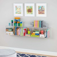 One Tier Custom Modern Plexiglass Book Shelf